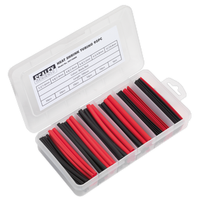 Sealey HST100BR Heat Shrink Tubing Assortment 100mm 95pc - Black & Red
