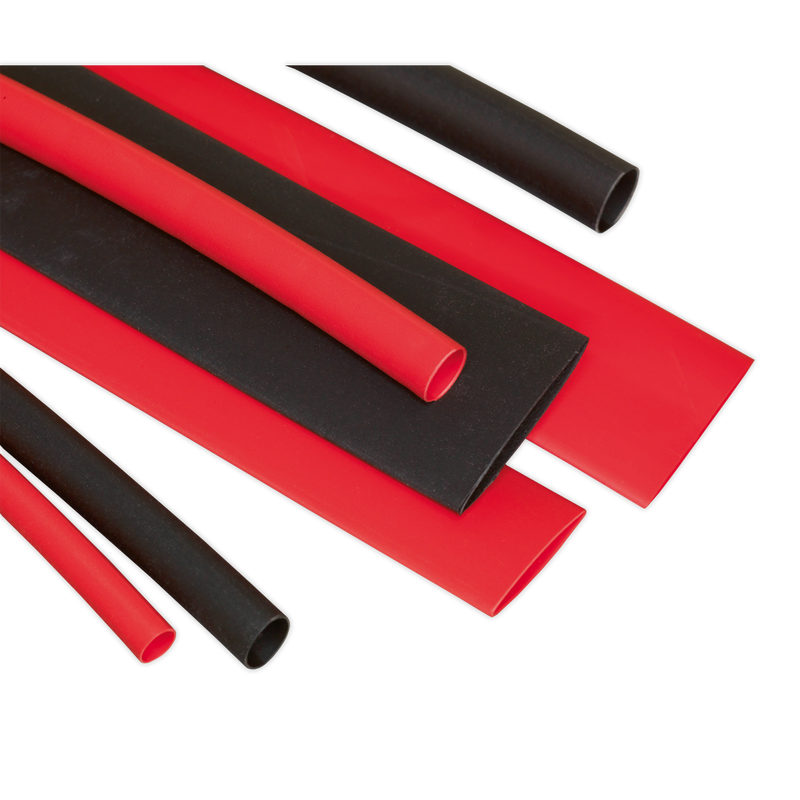 Sealey HST100BR Heat Shrink Tubing Assortment 100mm 95pc - Black & Red - additional view 2