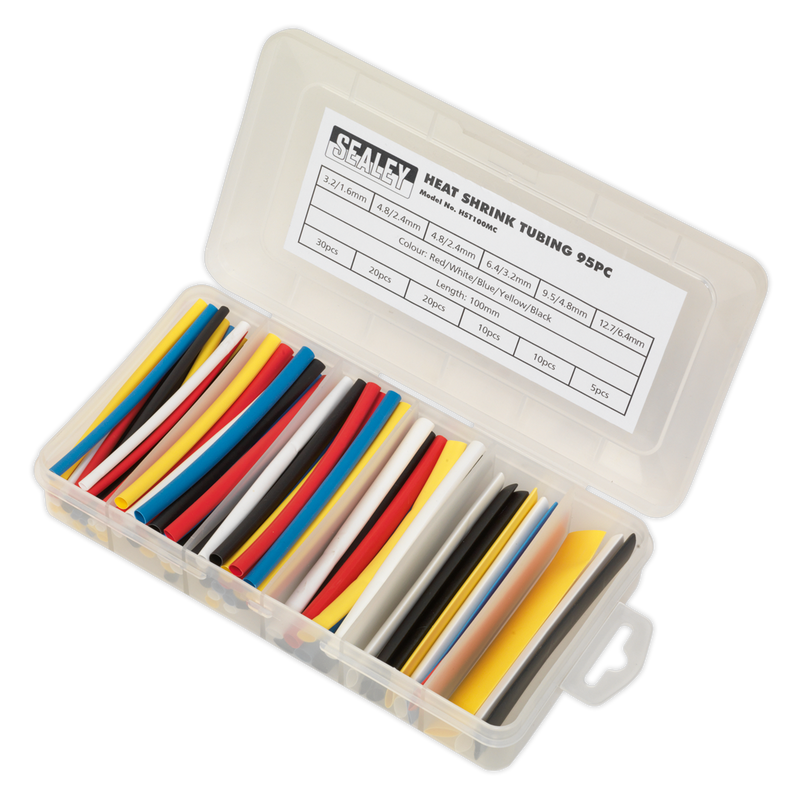 Sealey HST100MC Heat Shrink Tubing Assortment 100mm 95pc - Mixed Colours - additional view 3