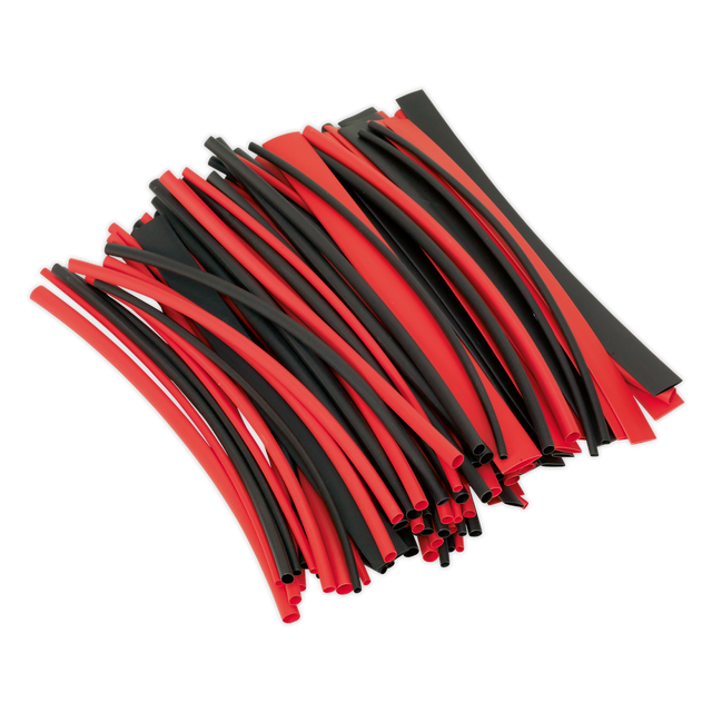 Sealey HST200BR Heat Shrink Tubing 200mm 100pc - Black & Red