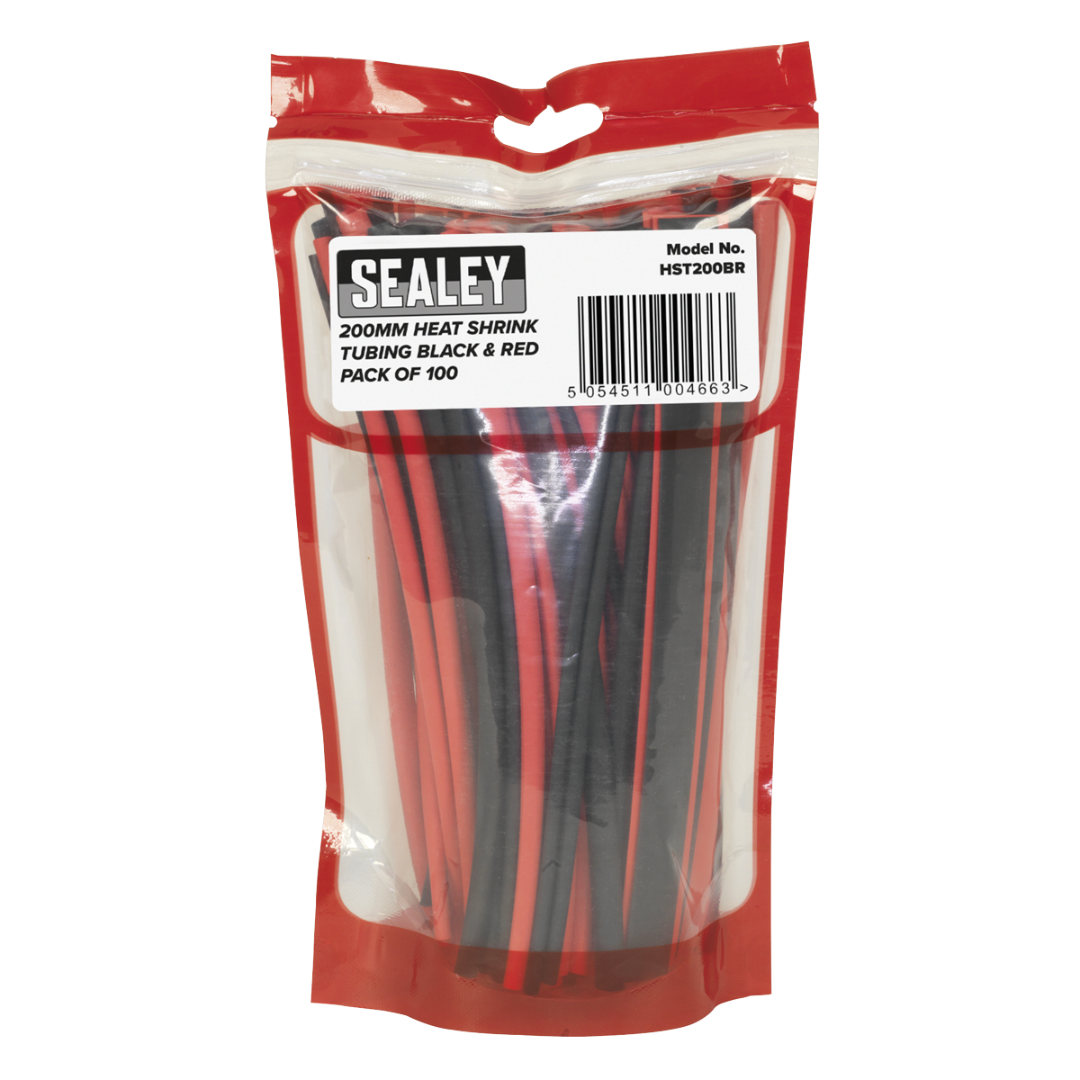Sealey HST200BR Heat Shrink Tubing 200mm 100pc - Black & Red - additional view 2