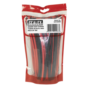 Sealey HST200BR Heat Shrink Tubing 200mm 100pc - Black & Red - additional view 2