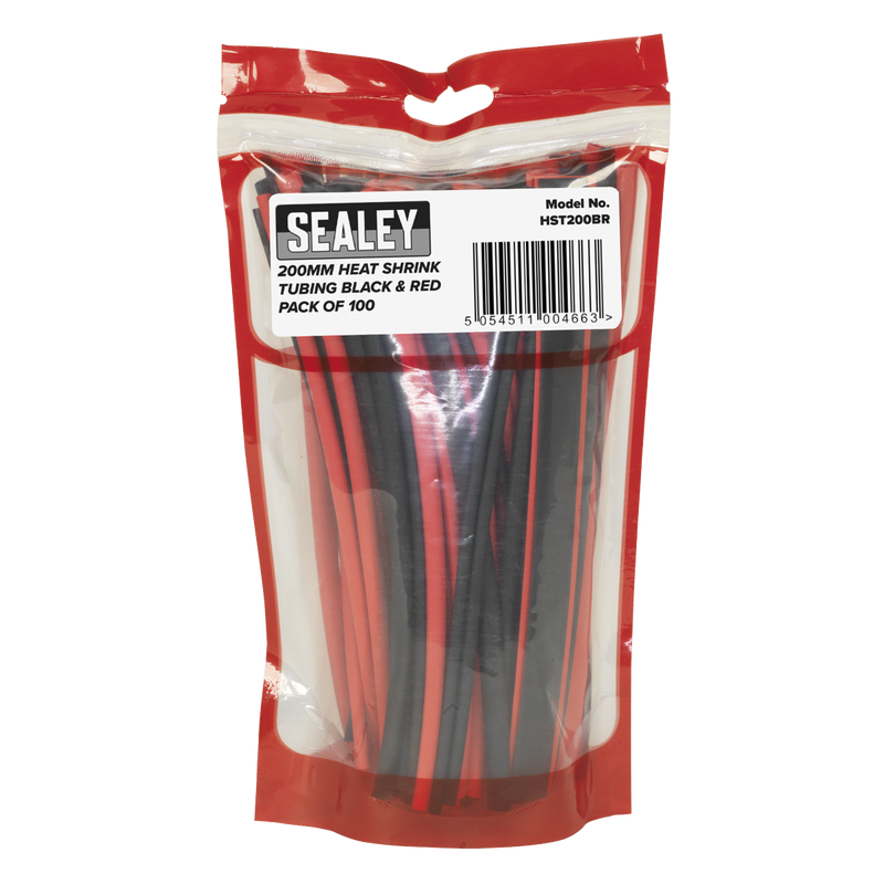 Sealey HST200BR Heat Shrink Tubing 200mm 100pc - Black & Red - additional view 2