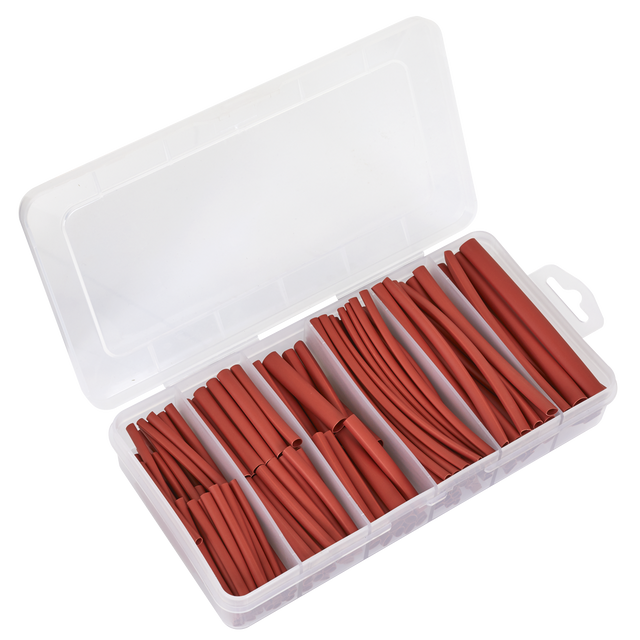 Sealey HST501R Heat Shrink Tubing Assortment 50 & 100mm 180pc - Red