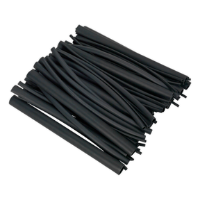 Sealey HSTAL72B Adhesive Lined Heat Shrink Tubing Assortment 200mm 72pc - Black