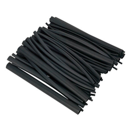 Sealey HSTAL72B Adhesive Lined Heat Shrink Tubing Assortment 200mm 72pc - Black
