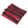 Sealey HSTAL72BR Adhesive Lined Heat Shrink Tubing Assortment 200mm 72pc - Black & Red