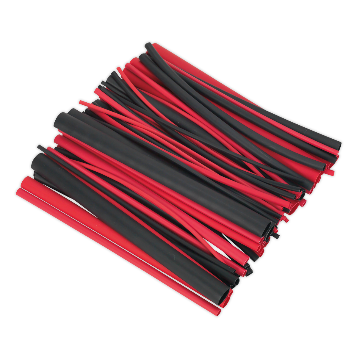 Sealey HSTAL72BR Adhesive Lined Heat Shrink Tubing Assortment 200mm 72pc - Black & Red