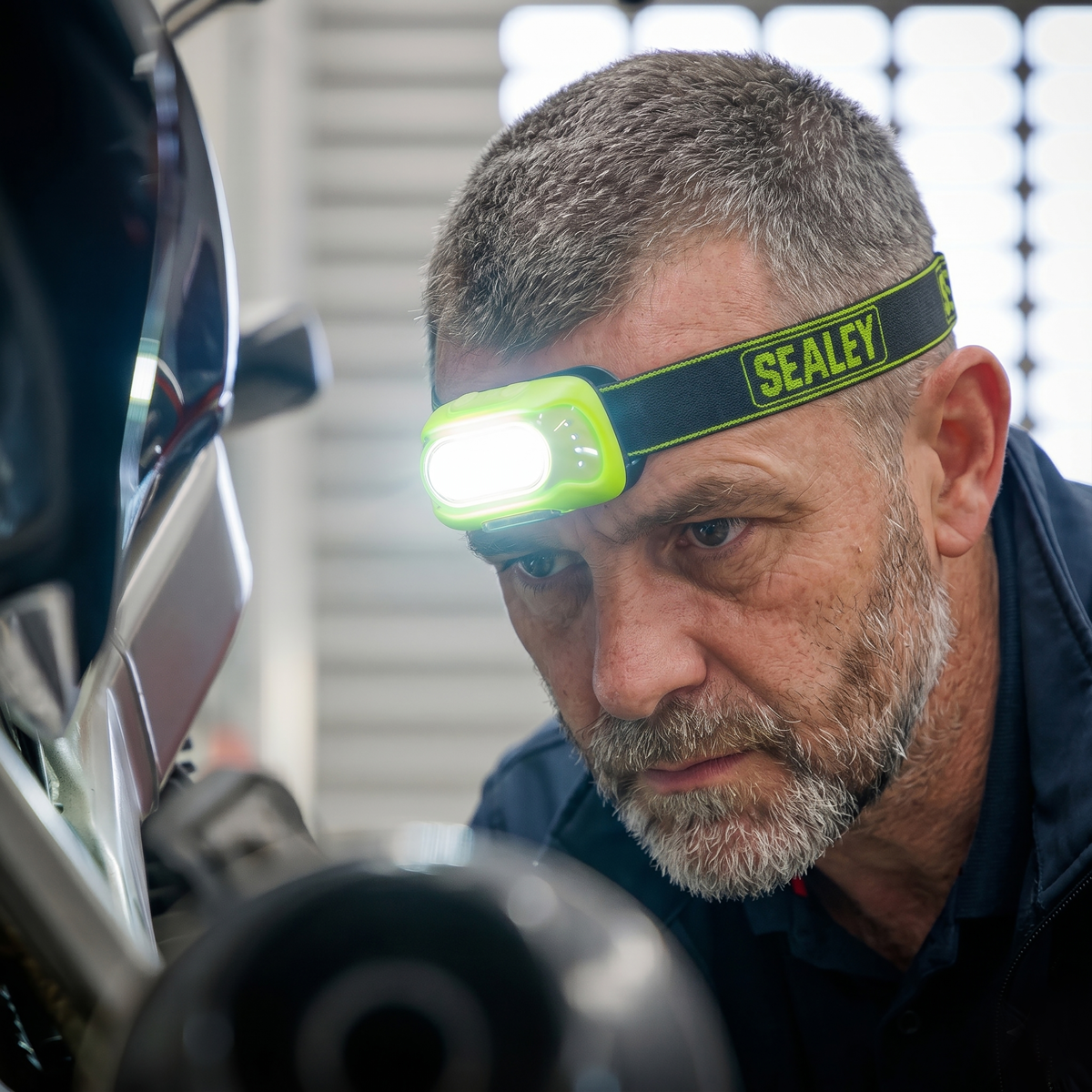 Sealey HT08RR Rechargeable Head Torch with Auto-Sensor 8W COB LED - Red - additional view 12