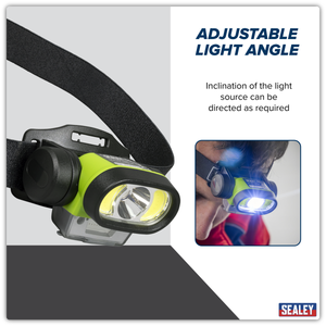 Sealey HT400LED Rechargeable Head Torch with Auto-Sensor 5W & 3W COB LED - additional view 9