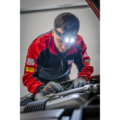 Sealey HT400LED Rechargeable Head Torch with Auto-Sensor 5W & 3W COB LED - additional view 2