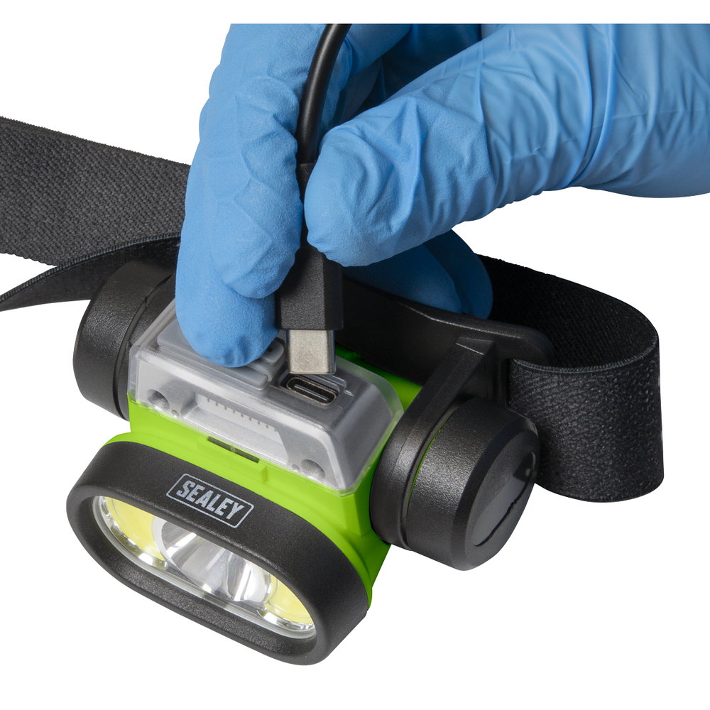 Sealey HT400LED Rechargeable Head Torch with Auto-Sensor 5W & 3W COB LED - additional view 4