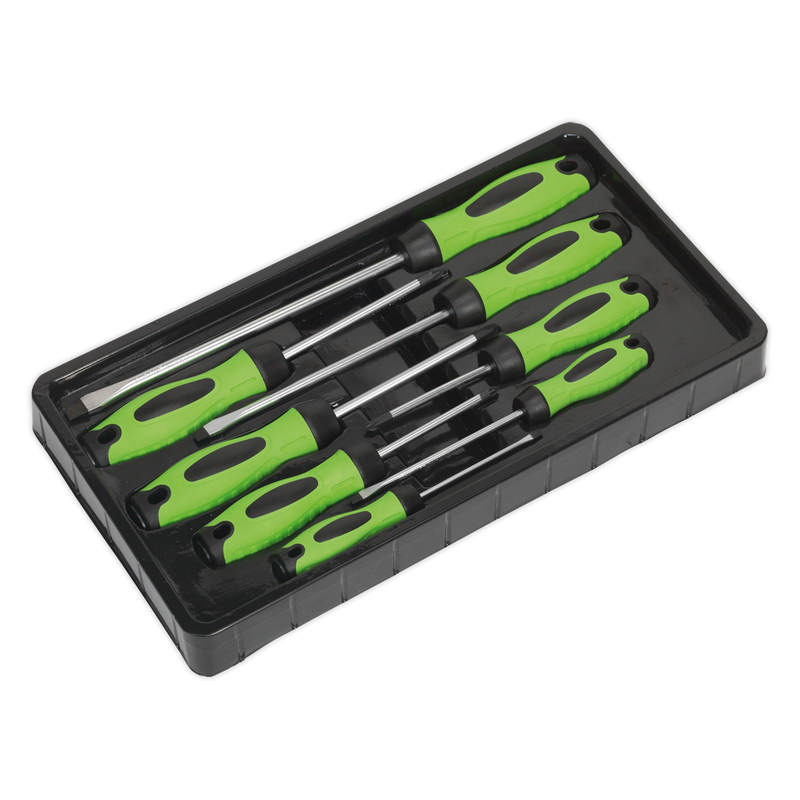 Sealey HV001 Premier Screwdriver Set 8pc - Hi-Vis Green - additional view 3
