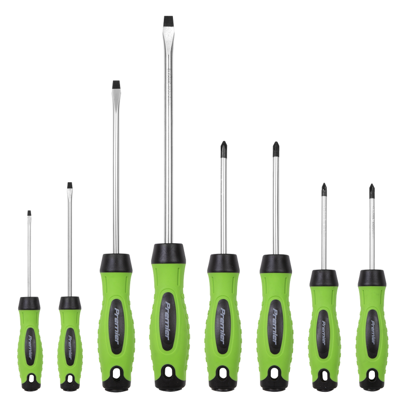 Sealey HV001 Premier Screwdriver Set 8pc - Hi-Vis Green - additional view 2