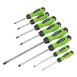 Sealey HV002 Premier Hammer-Thru Screwdriver Set 8pc - Hi-Vis Green