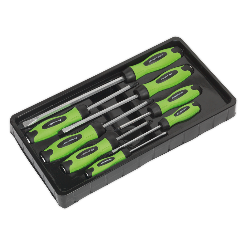 Sealey HV002 Premier Hammer-Thru Screwdriver Set 8pc - Hi-Vis Green - additional view 7