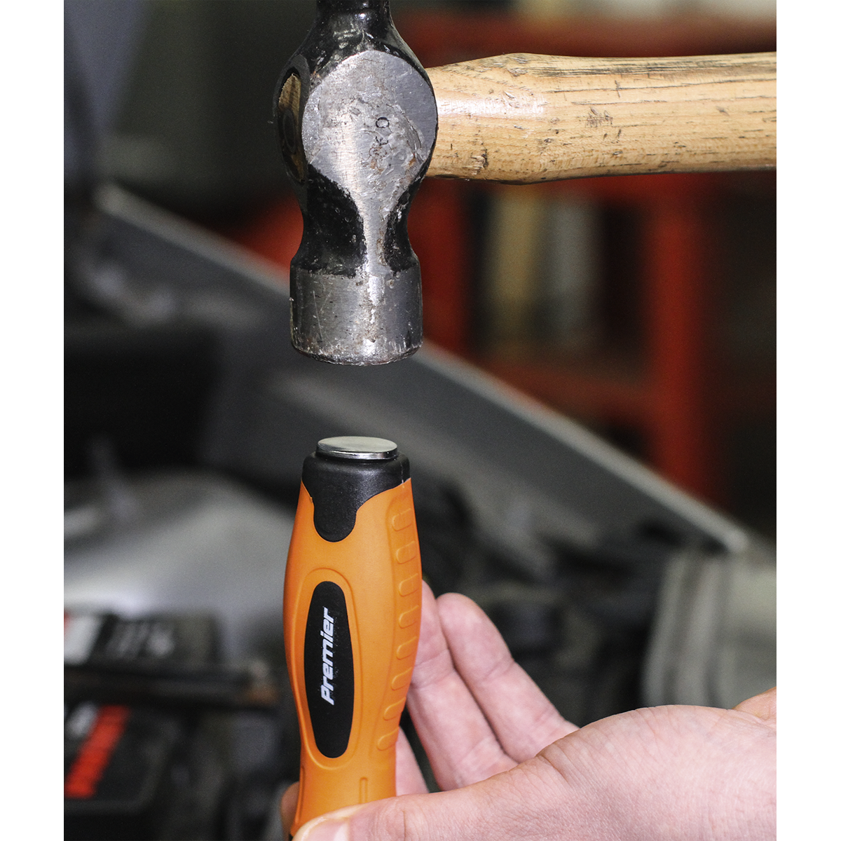 Sealey HV004 Premier Hammer-Thru Screwdriver Set 8pc - Hi-Vis Orange - additional view 2