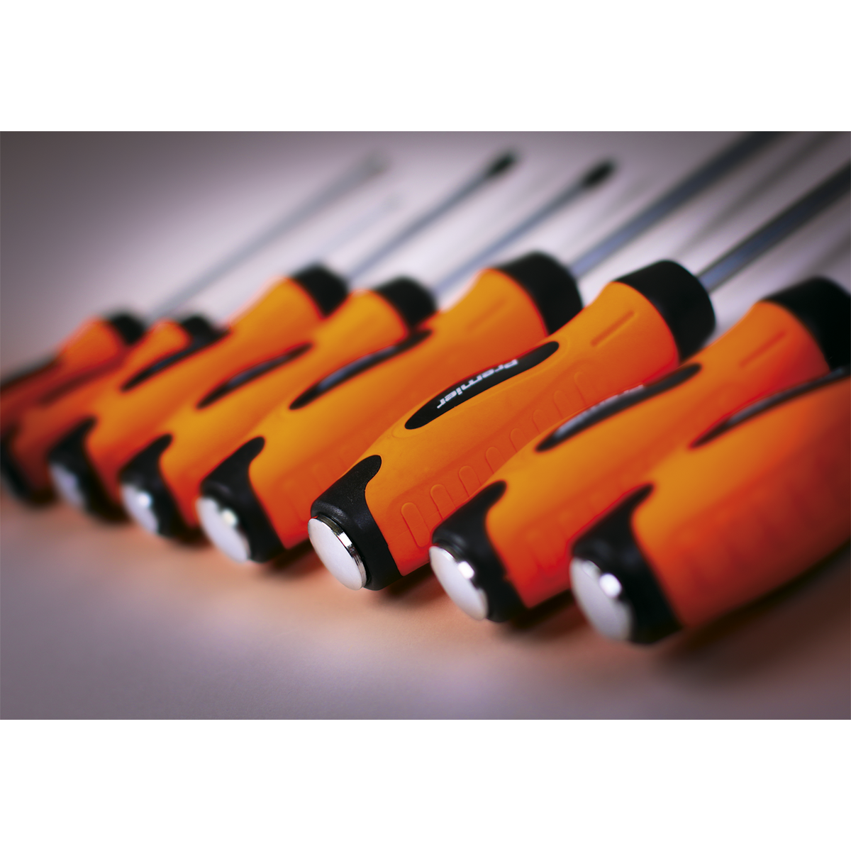 Sealey HV004 Premier Hammer-Thru Screwdriver Set 8pc - Hi-Vis Orange - additional view 6