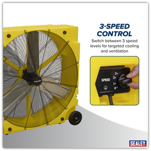 Sealey HVD36110VPM Premier 36" Industrial High Velocity Rotomould Drum Fan 3-Speed 110V - additional view 4