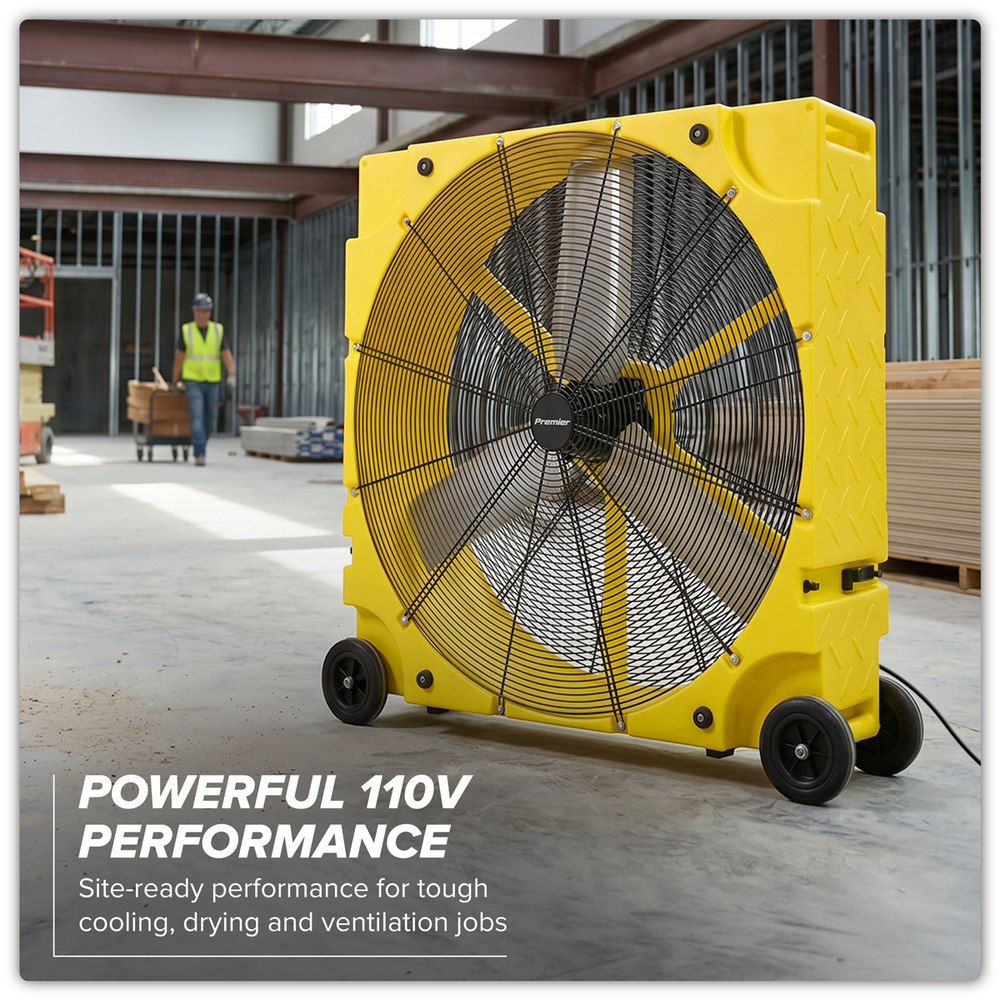 Sealey HVD36110VPM Premier 36" Industrial High Velocity Rotomould Drum Fan 3-Speed 110V - additional view 6
