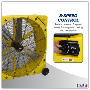 Sealey HVD42110VPM Premier 42" Industrial High Velocity Rotomould Drum Fan 3-Speed 110V - additional view 2