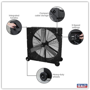 Sealey HVD42PM Premier 42" Industrial High Velocity Rotomould Drum Fan 3-Speed 230V - additional view 15