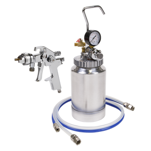 Sealey HVLP-79/P HVLP Pressure Pot System with Spray Gun & Hoses 1.7mm Set-Up