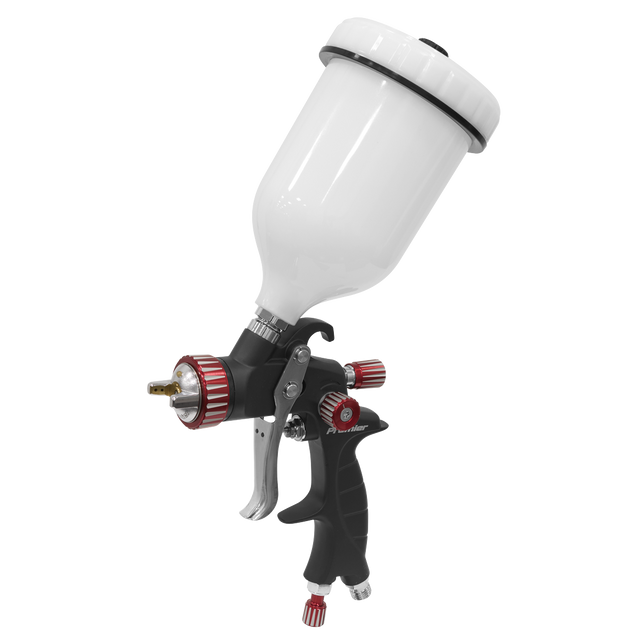 Sealey HVLP01 Premier Professional HVLP Gravity Feed Spray Gun 1.3mm Set-Up
