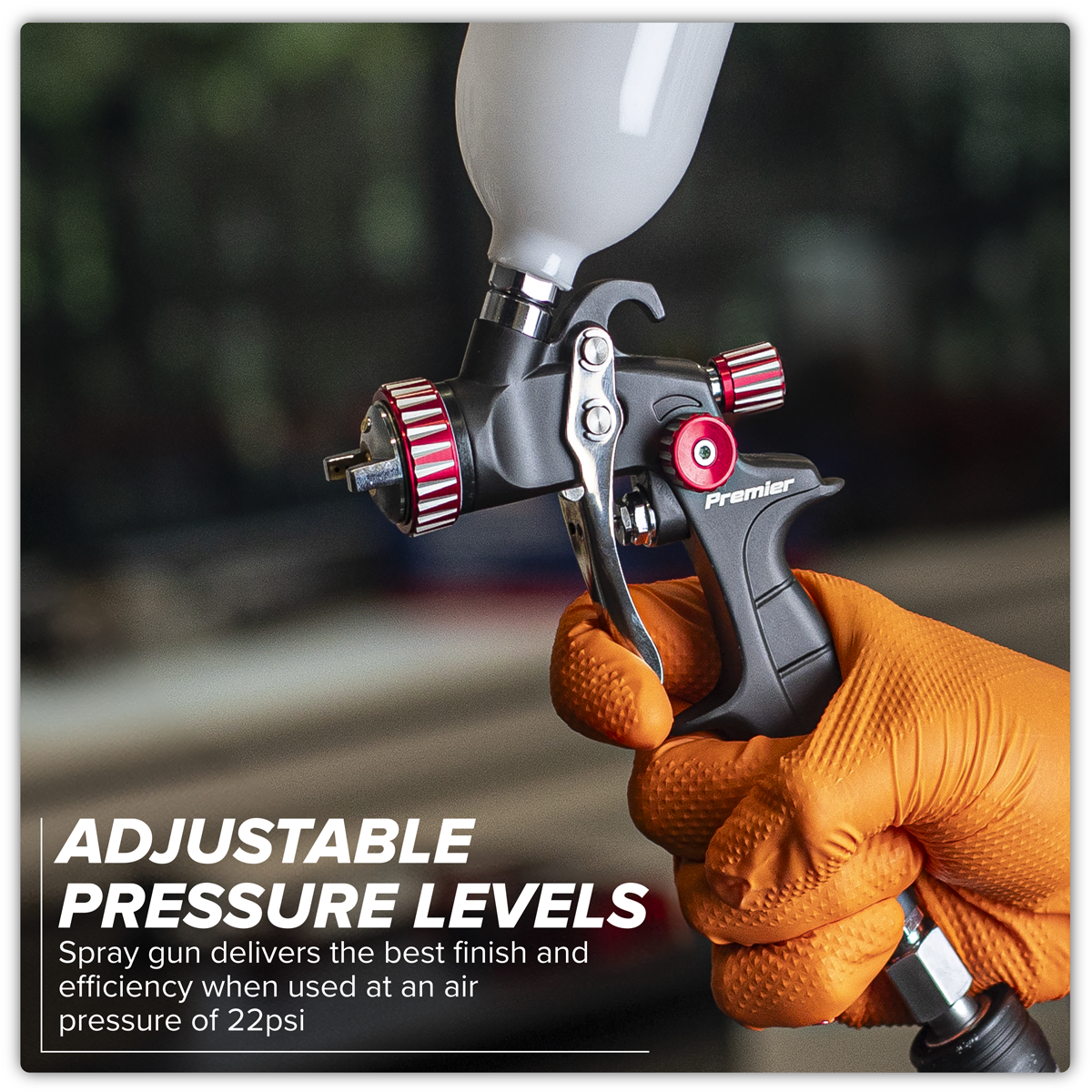 Sealey HVLP04 Premier Professional HVLP Gravity Feed Touch-Up Spray Gun 1mm Set-Up - additional view 11