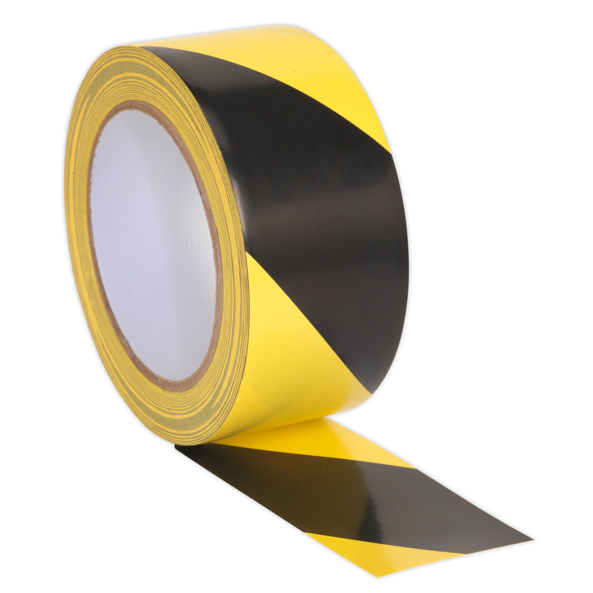 Sealey HWTBY Hazard Warning Tape 50mm x 33m - Black/Yellow