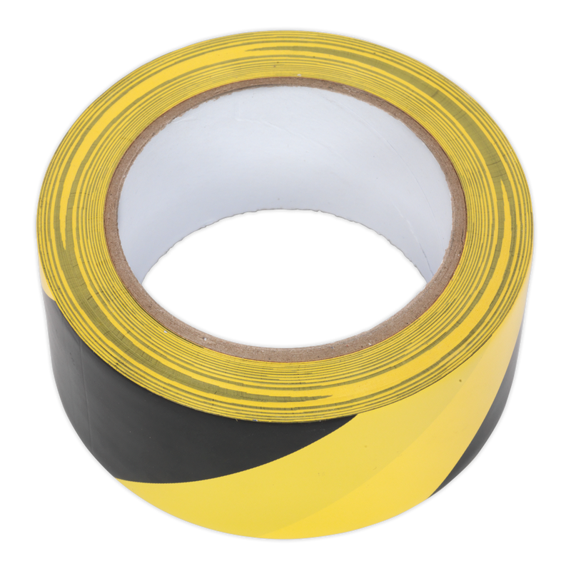 Sealey HWTBY Hazard Warning Tape 50mm x 33m - Black/Yellow - additional view 2