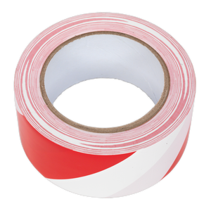 Sealey HWTRW Hazard Warning Tape 50mm x 33m - Red/White - additional view 2