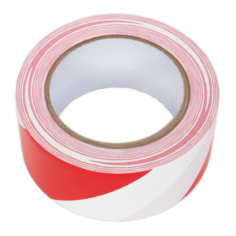 Sealey HWTRW Hazard Warning Tape 50mm x 33m - Red/White - additional view 2