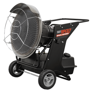 Sealey IR37 Space Warmer® Infrared Kerosene/Diesel Heater with Wheels 136,000Btu/hr