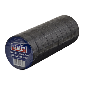 Sealey ITBLK10 PVC Insulating Tape 19mm x 20m, Black - Pack of 10 - additional view 3