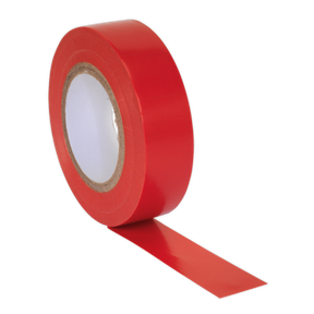 Sealey ITRED10 PVC Insulating Tape 19mm x 20m, Red - Pack of 10