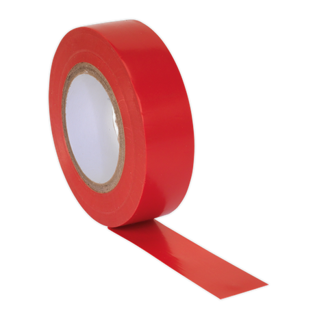 Sealey ITRED10 PVC Insulating Tape 19mm x 20m, Red - Pack of 10