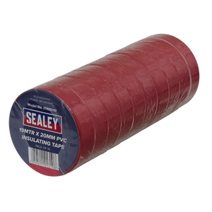 Sealey ITRED10 PVC Insulating Tape 19mm x 20m, Red - Pack of 10 - additional view 2