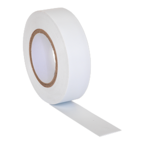 Sealey ITWHT10 PVC Insulating Tape 19mm x 20m, White - Pack of 10