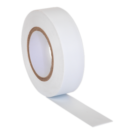 Sealey ITWHT10 PVC Insulating Tape 19mm x 20m, White - Pack of 10