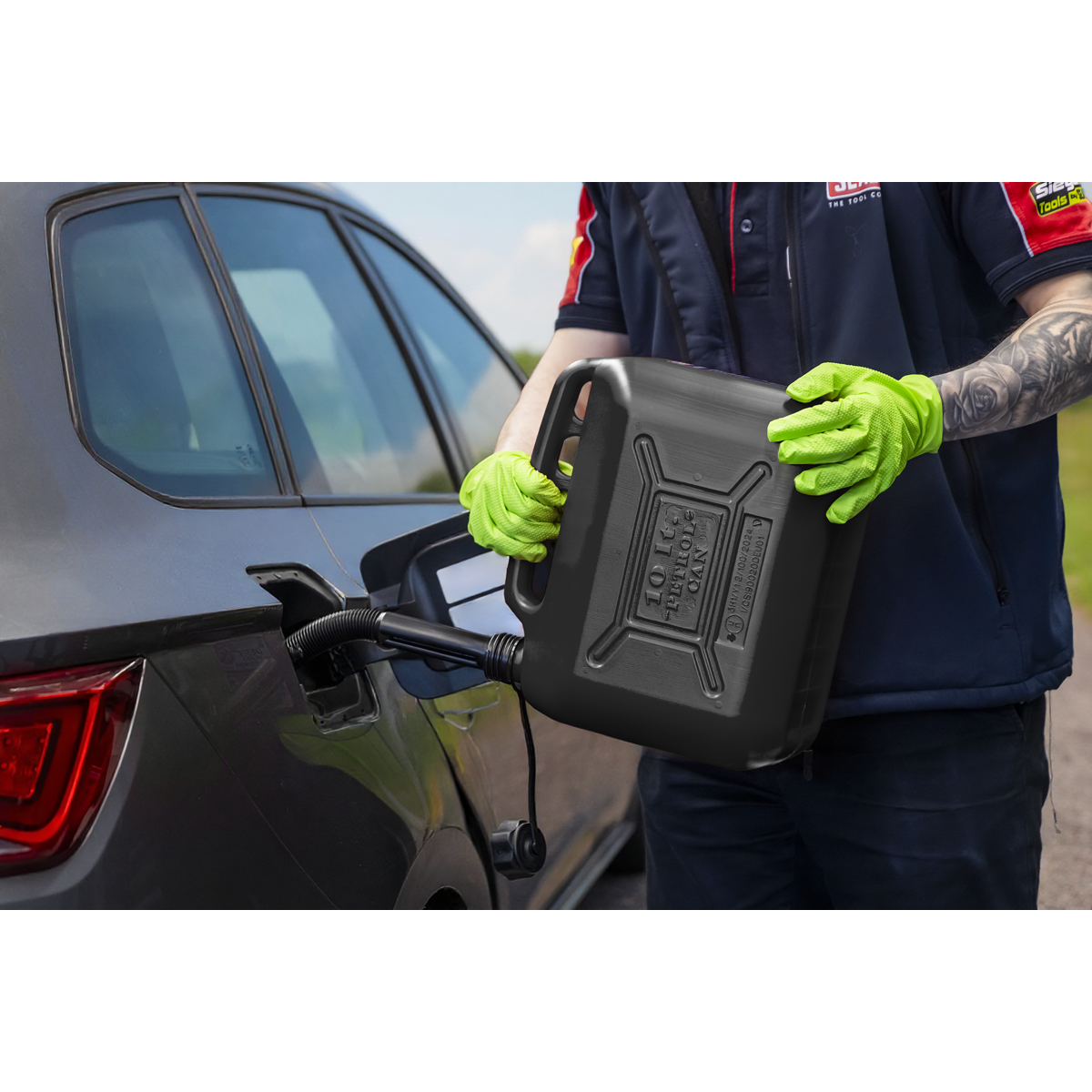 Sealey JC10PB Fuel Can 10L - Black - additional view 4
