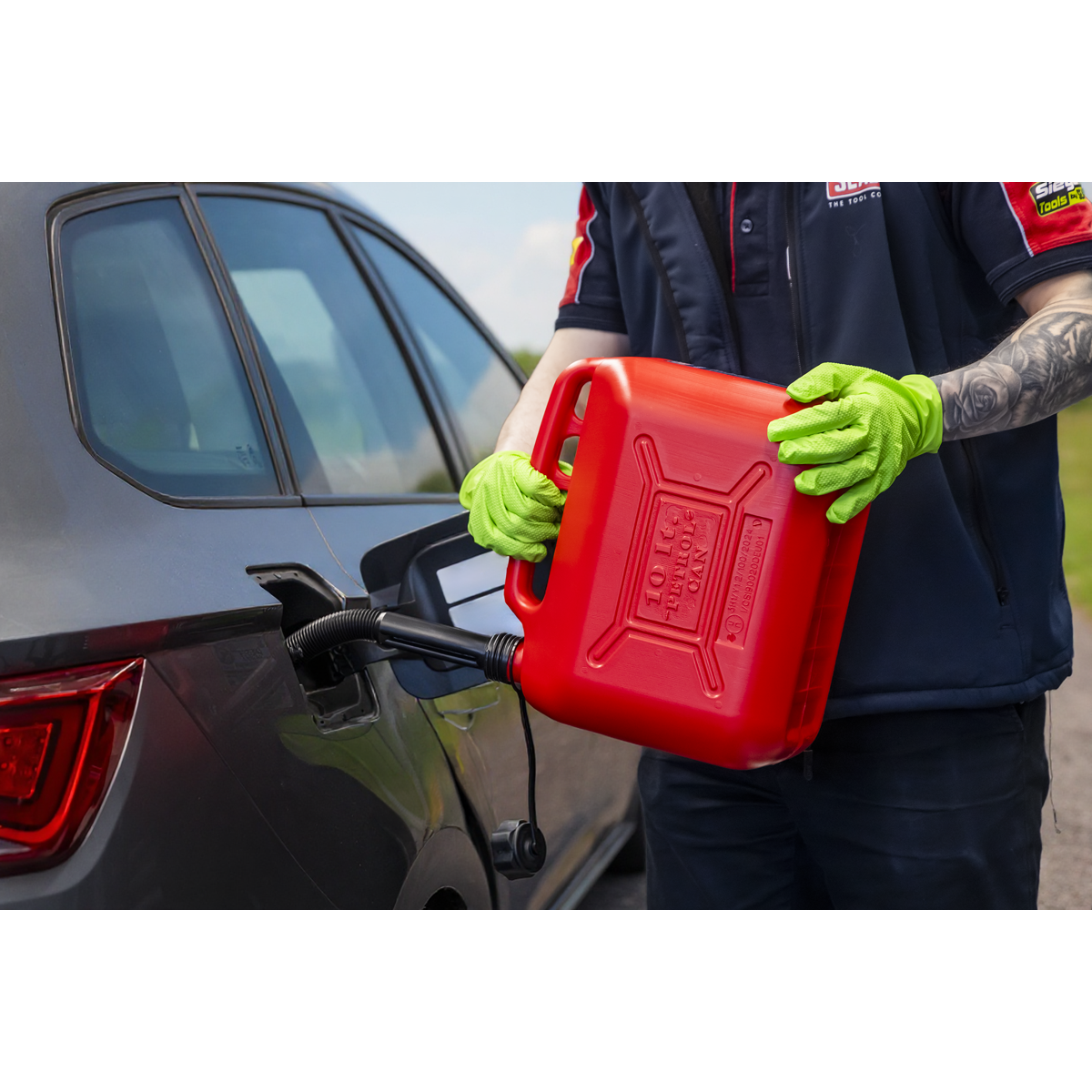 Sealey JC10PR Fuel Can 10L - Red - additional view 4