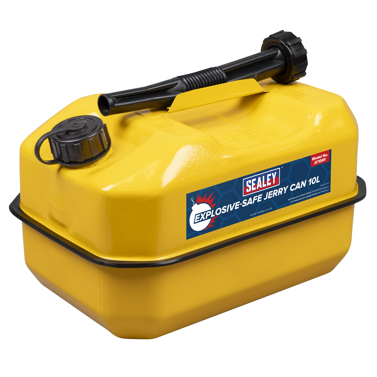 Sealey JC10RY Explosive-Safe Jerry Can 10L - Yellow