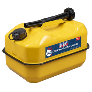 Sealey JC10RY Explosive-Safe Jerry Can 10L - Yellow