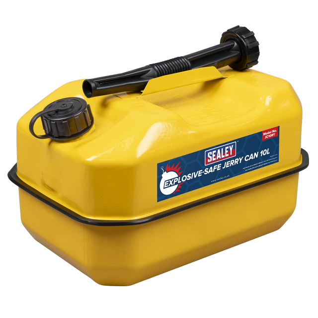 Sealey JC10RY Explosive-Safe Jerry Can 10L - Yellow