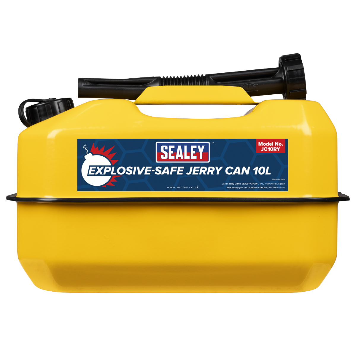 Sealey JC10RY Explosive-Safe Jerry Can 10L - Yellow - additional view 4