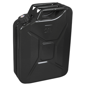 Sealey JC20SCB Screw Cap Metal Jerry Can 20L - Black