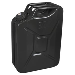 Sealey JC20SCB Screw Cap Metal Jerry Can 20L - Black