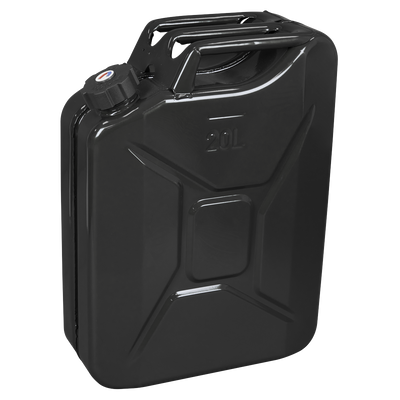 Sealey JC20SCB Screw Cap Metal Jerry Can 20L - Black