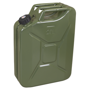 Sealey JC20SCG Screw Cap Metal Jerry Can 20L - Green